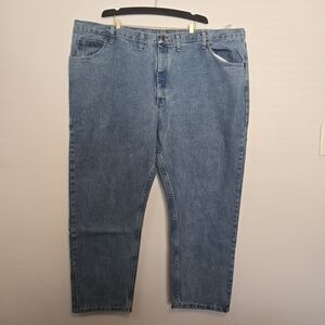 Wrangler Men's Light Blue Relaxed Jeans 46×30